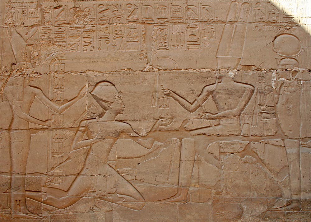Pharaoh Ramesses II making an offering